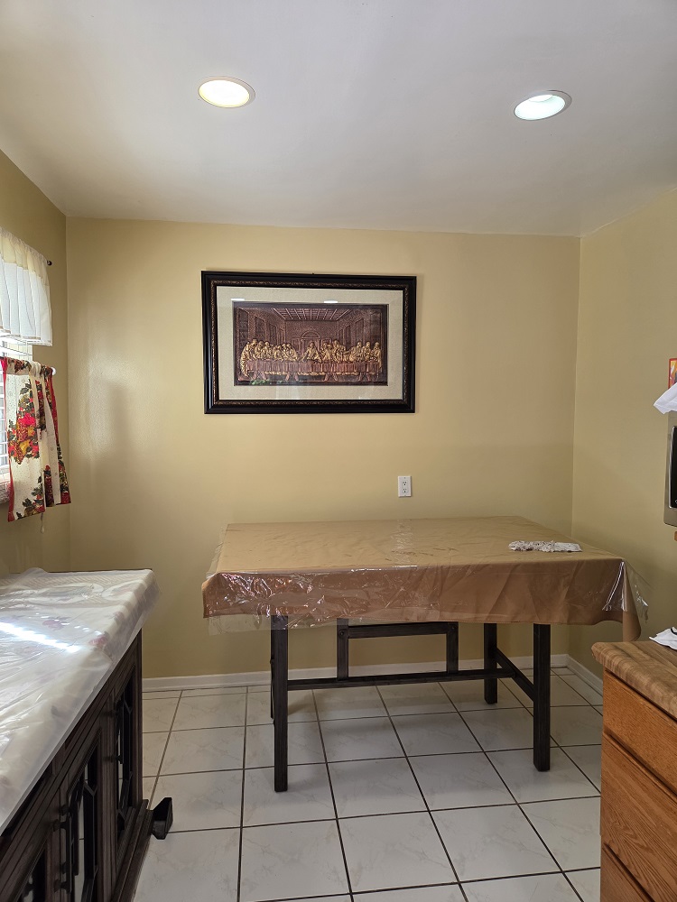 Finished wall and paint.